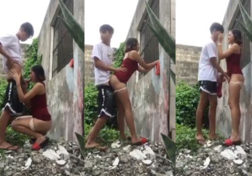 Đụ lén chị hàng xóm khát tình sau tường